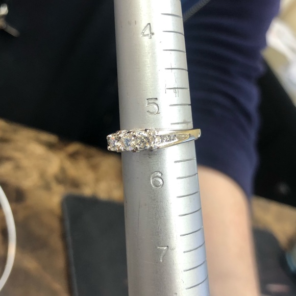 REAL Diamonds and 14 Karat White Gold Ring - Picture 15 of 15